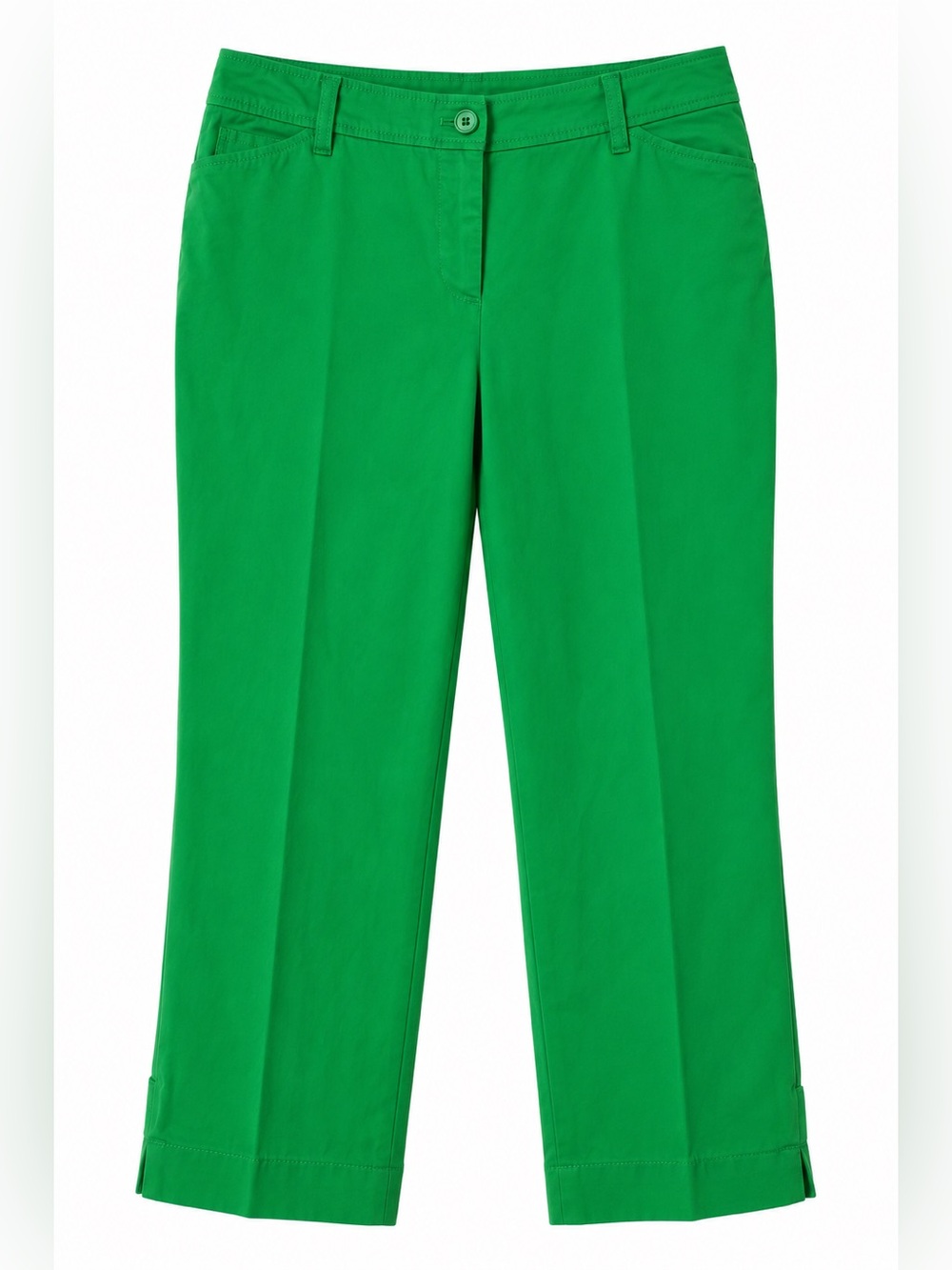 Talbots Green Cotton Blend Perfect Crop Pants- 8P